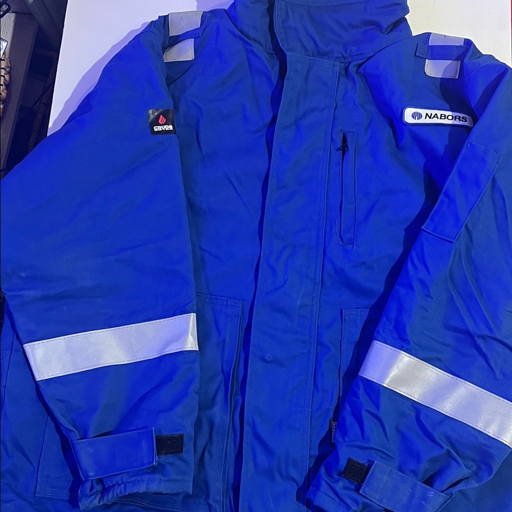 Crude FR thick thermal flame, resistant jacket. 2XL Tall